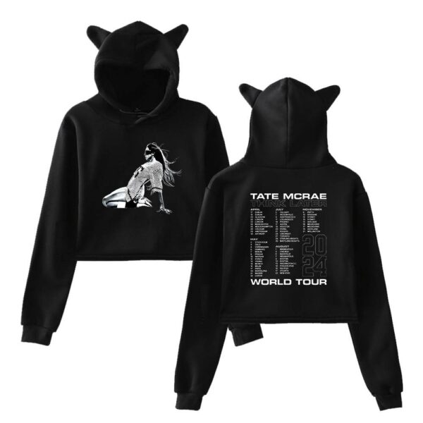 Tate McRae Think Later World Tour Cropped Hoodie #3 - Image 2