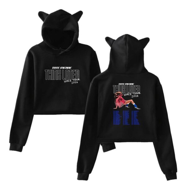 Tate McRae Think Later World Tour Cropped Hoodie #1 - Image 2